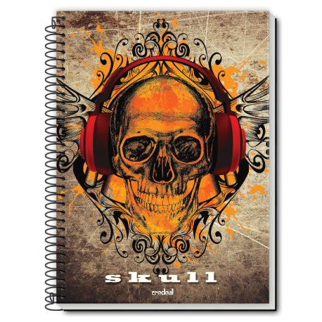 Caiet spira metal SKULL IS COOLTURE 200 pagini