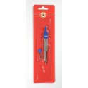 Compas metalic colorat si rezerva creion