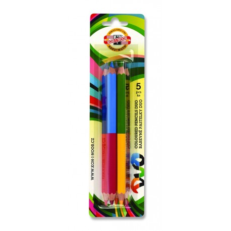 Set 5 creioane DUO-COLOR Jumbo