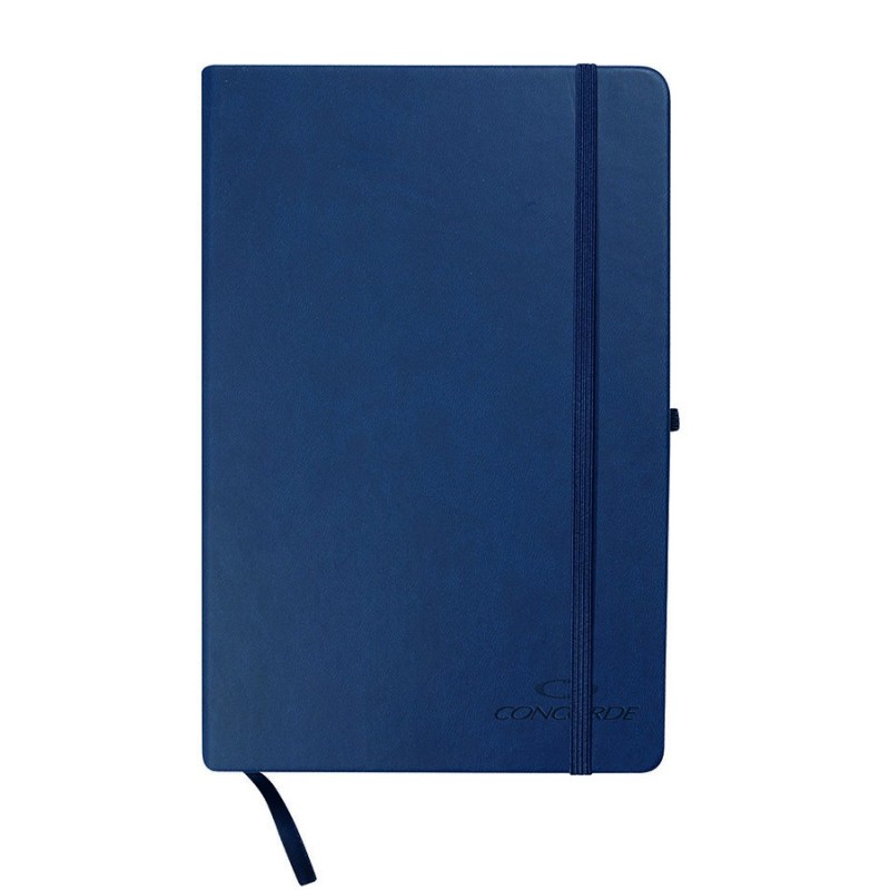 Agenda A5 albastra cu elastic & suport pix
