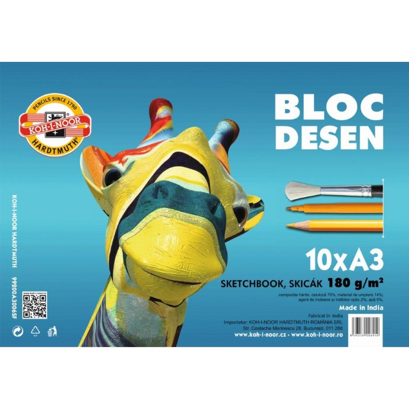 Bloc desen A3 GIRAFA 180gr/mp, 10coli
