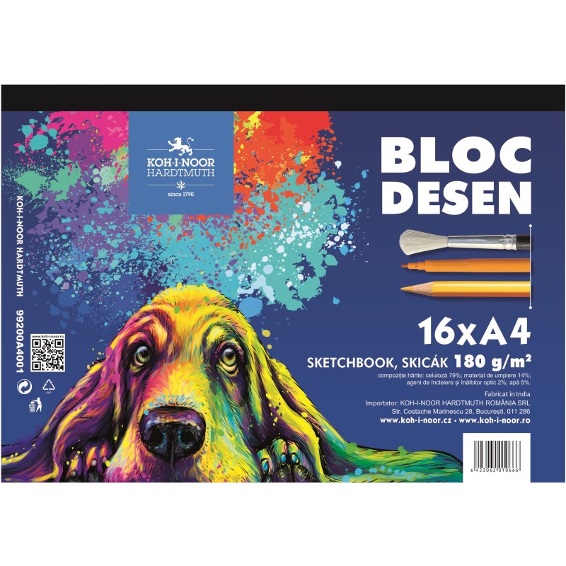 Bloc desen A4 ANIMALE 180gr/mp 16 coli
