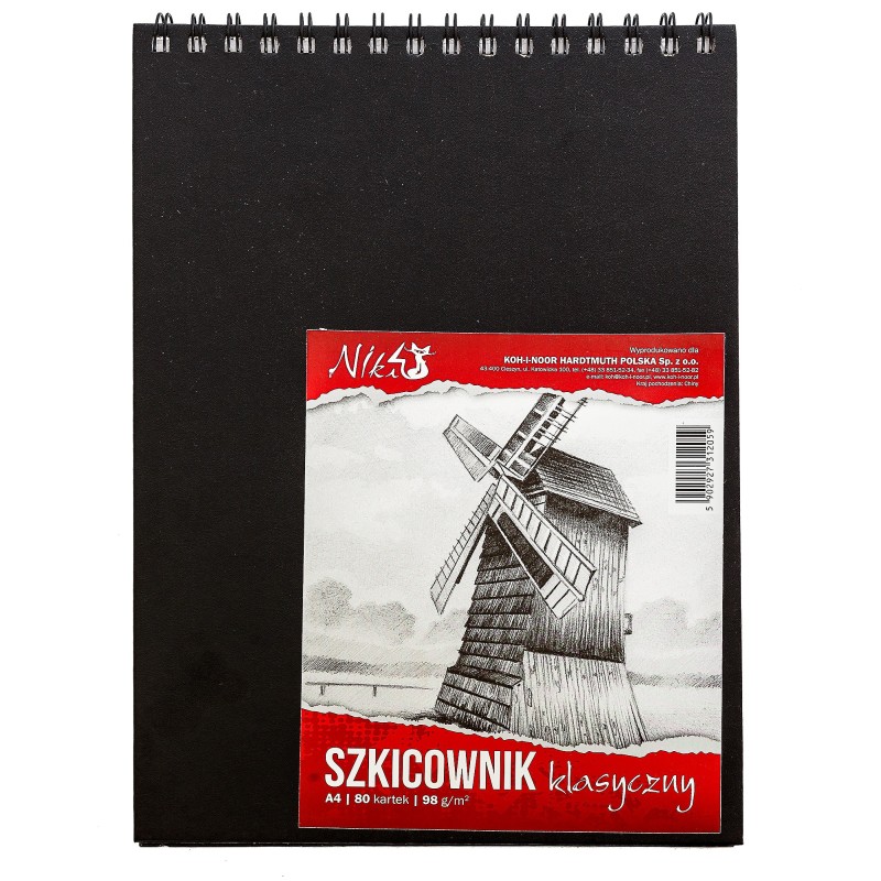 Bloc desen NIKI SKETCH A4 98g 80coli ALB spira