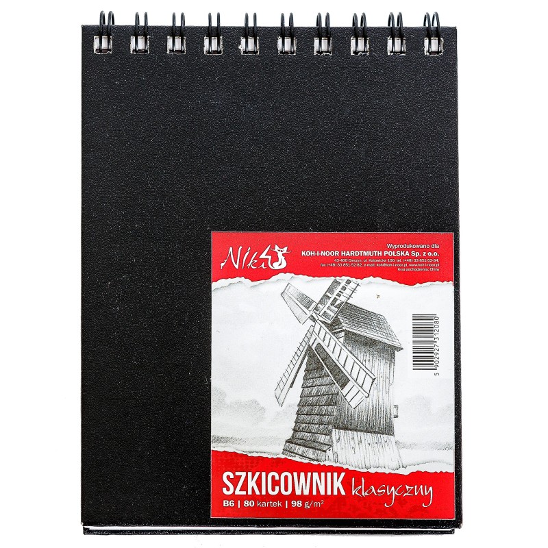 Bloc desen NIKI SKETCH B6 98g 80coli ALB spira