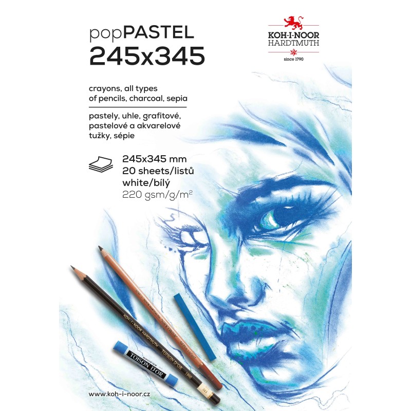 Bloc POP PASTEL ALB A4