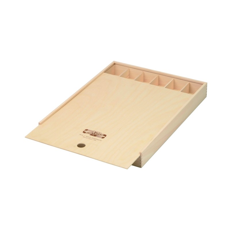 Display cu capac din lemn natur
