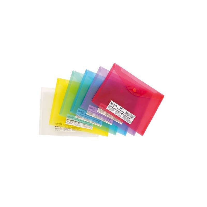 Mapa A5 Mapa A5 cu Buton din Plastic Transparent, Inchidere Sigura - Koh-I-Noor