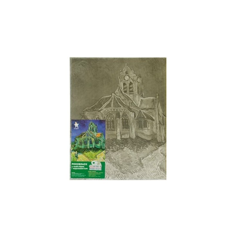 Panza inramata predesenata Biserica din Auvers