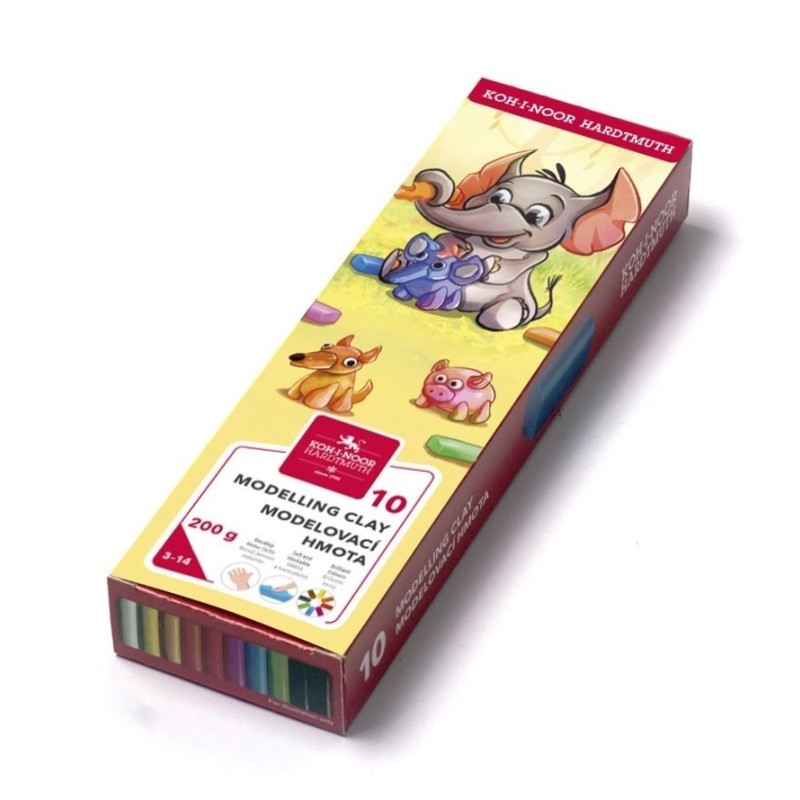 Plastilina 10 culori 200gr ELEFANT