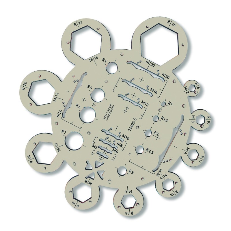 Sablon surub si piulita - forma rotunda