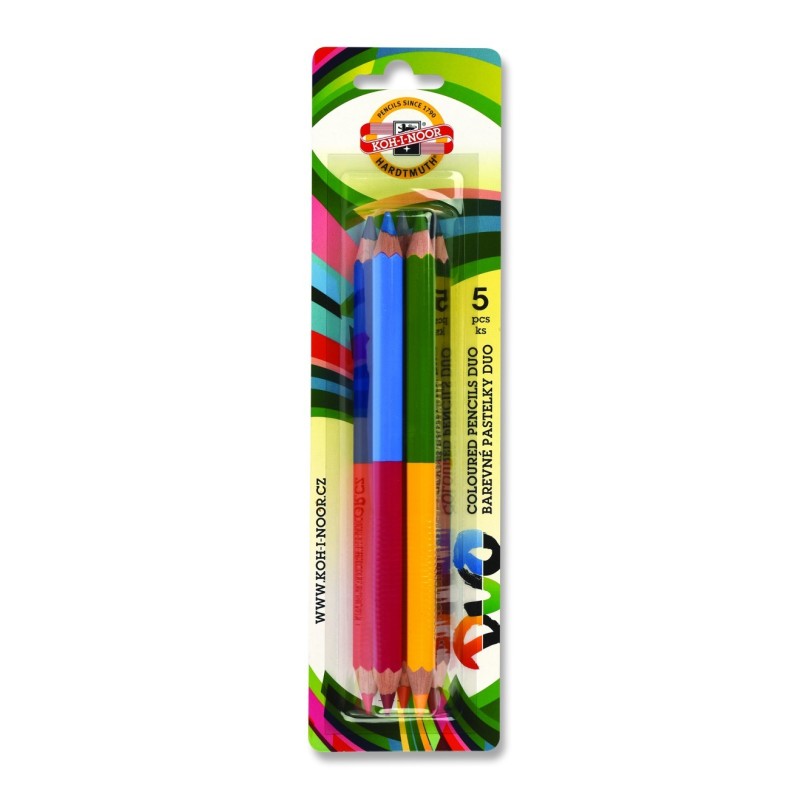 Set 5 creioane DUO-COLOR Jumbo