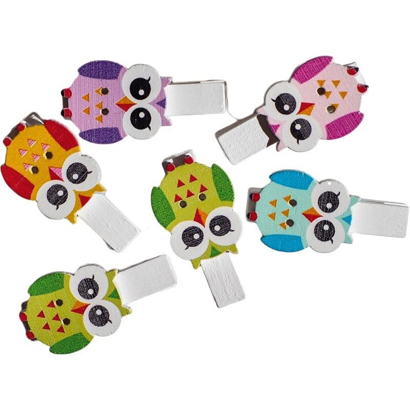 Set 6 bufnite pe carlig lemn