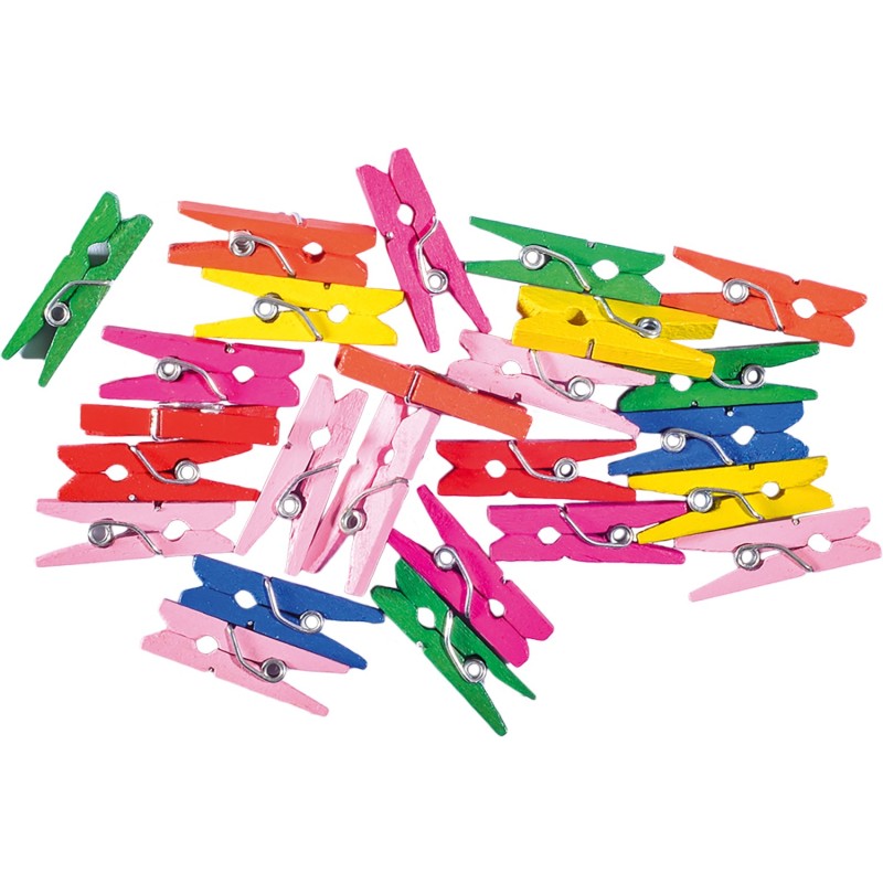 Set CARLIGE LEMN diverse culori 2,5cm
