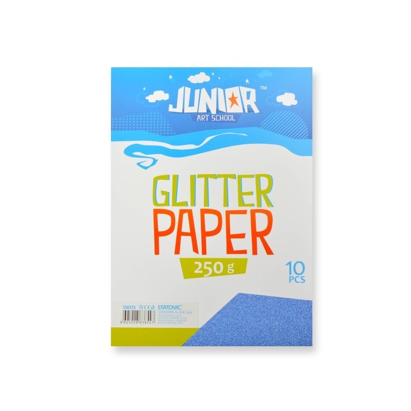 Set Carton Colorat Set 10 Coli Carton Colorat GLITTER A4 250g - Craft Premium - Koh-I-Noor