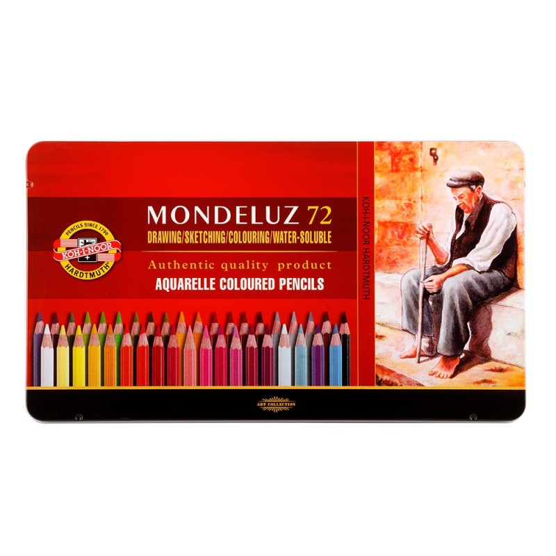 Set Creioane Mondeluz Aquarell Cutie Metal - 12, 24, 36, 48, 72