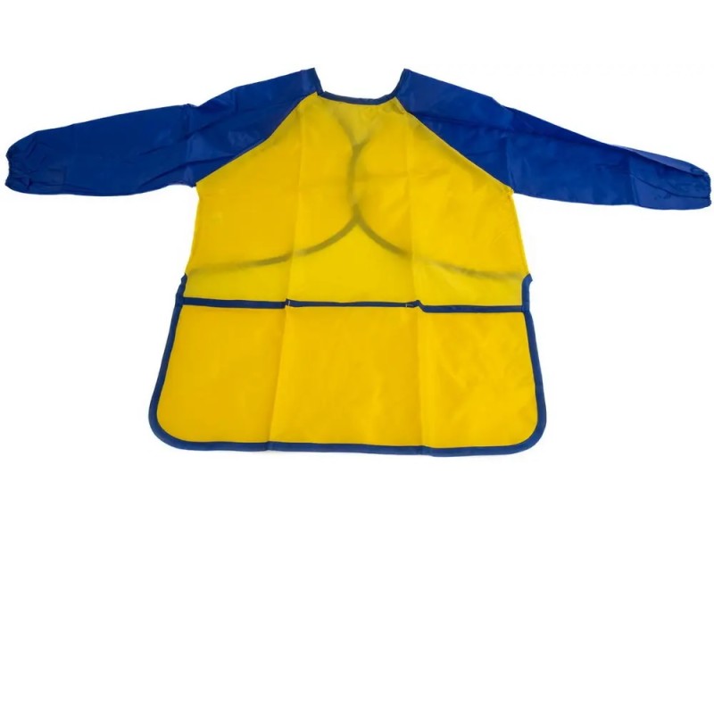 Sort cu maneci textil pictura 40x57cm ALBASTRU-GALBEN