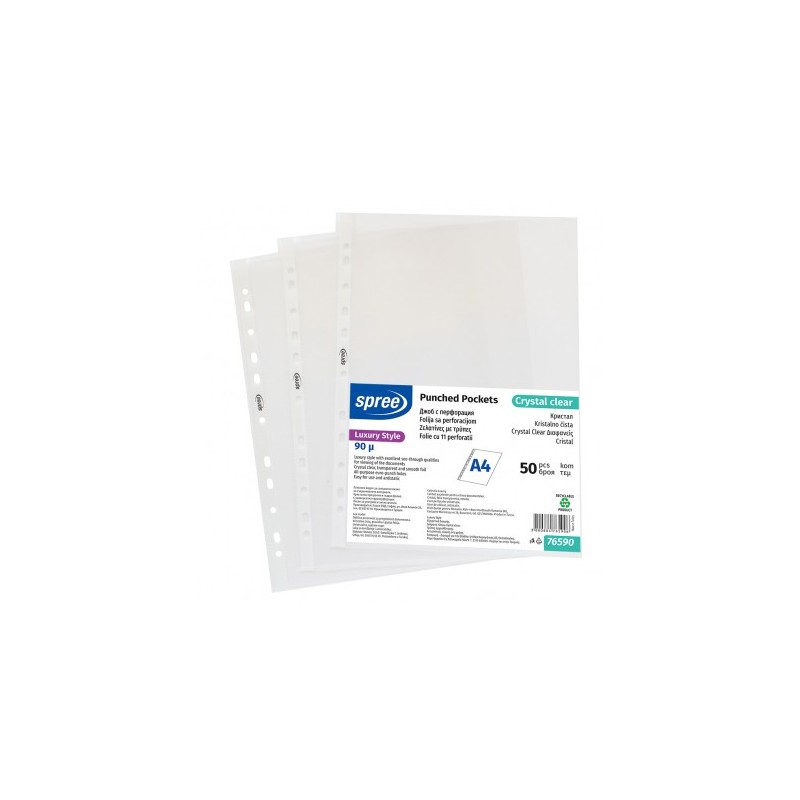 Folie doc CRISTAL A4 SET 50buc 90micr LUX